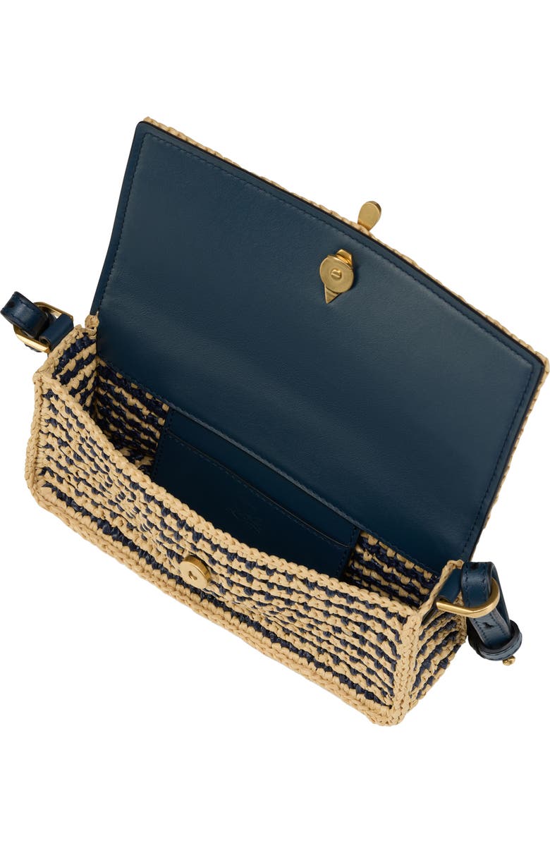 Christian Louboutin Mini Bettina Raffia Clutch, Alternate, color, 3373 Naturel/Last Night