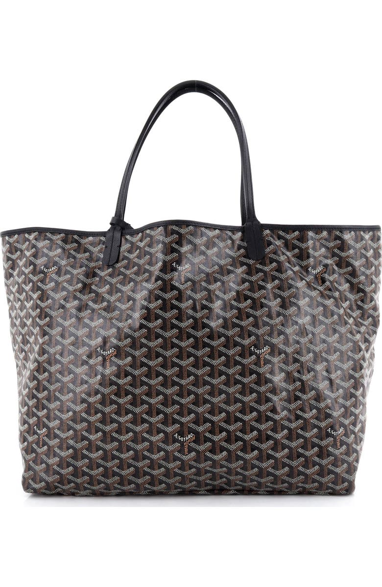 Pre-Owned Goyard Saint Louis Tote Coated Canvas GM, Alternate, color, Black