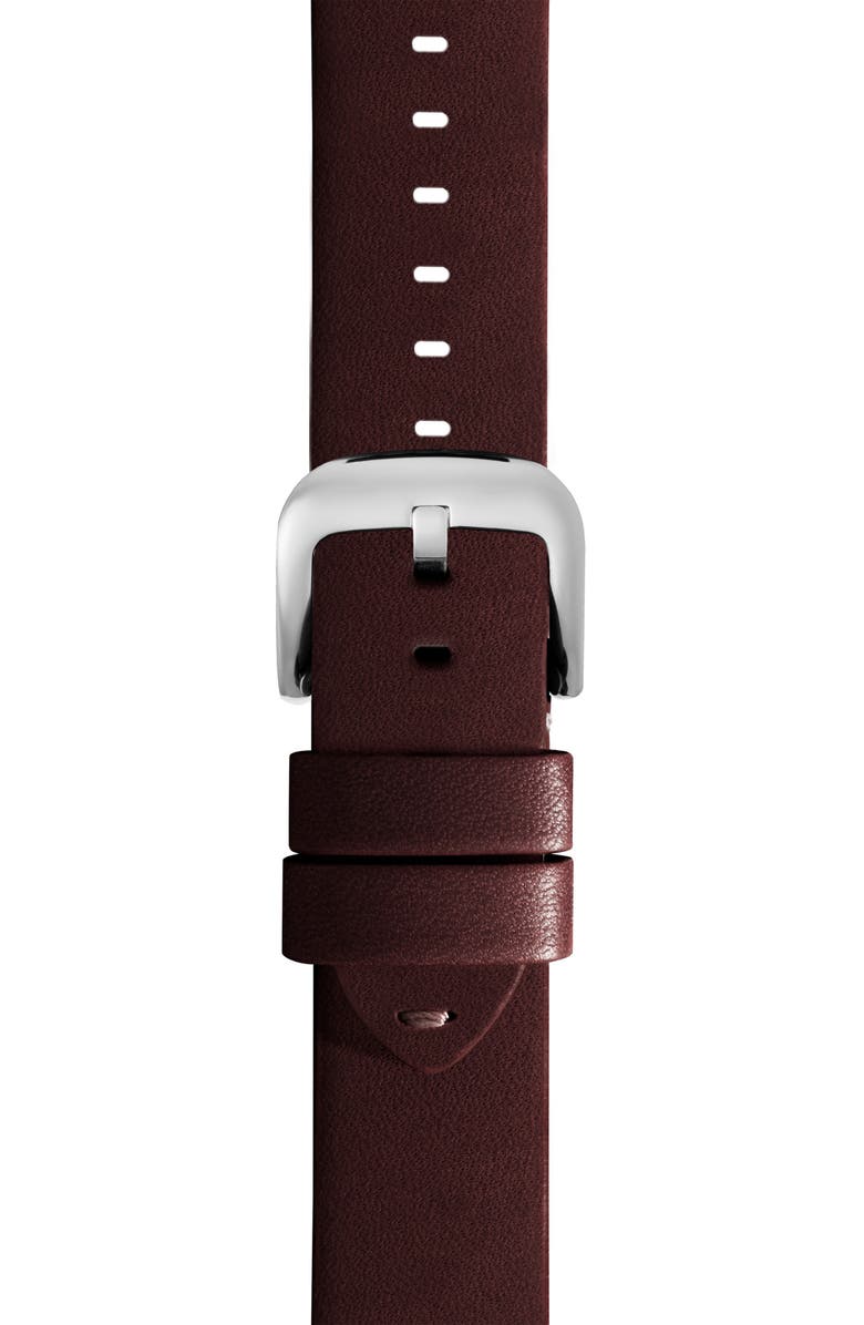 Shinola Grizzly Classic Interchangeable Leather Watchband, 20mm, Main, color,