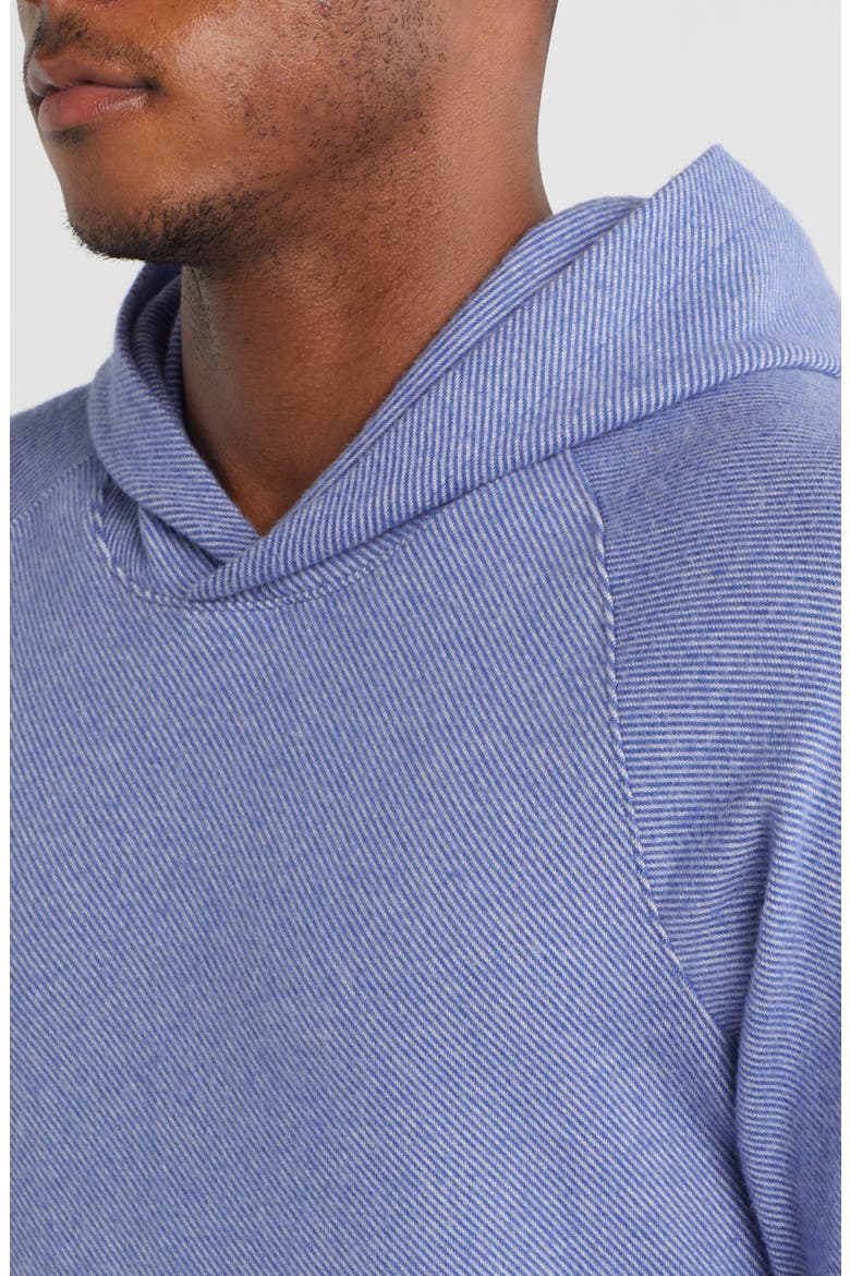 Broken Twill Hoodie, Alternate, color, PARLOR BLUE/ OFF WHITE