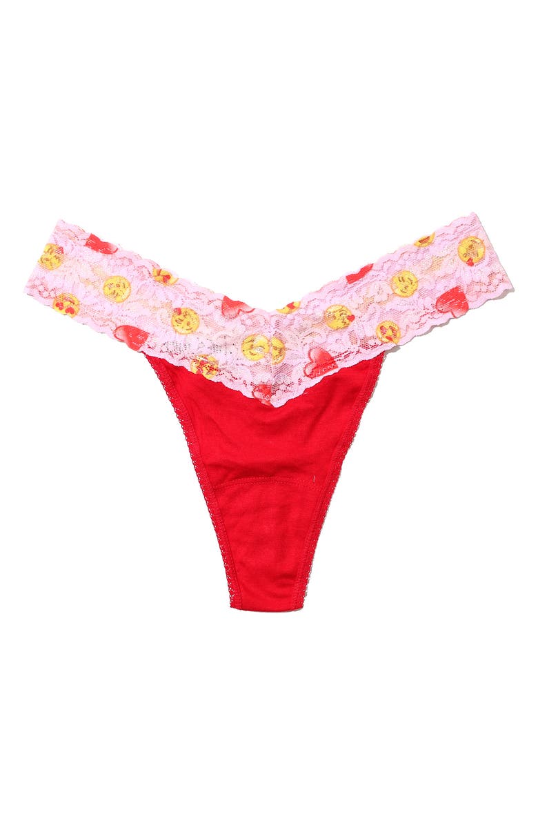 Hanky Panky Original Rise Thong, Main, color, Red/ Love Note