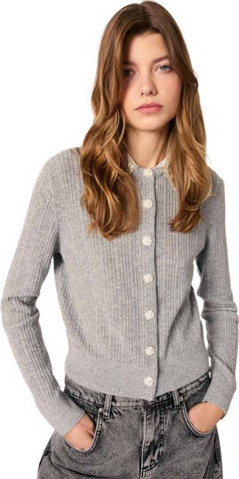 Cardigan with removable collar