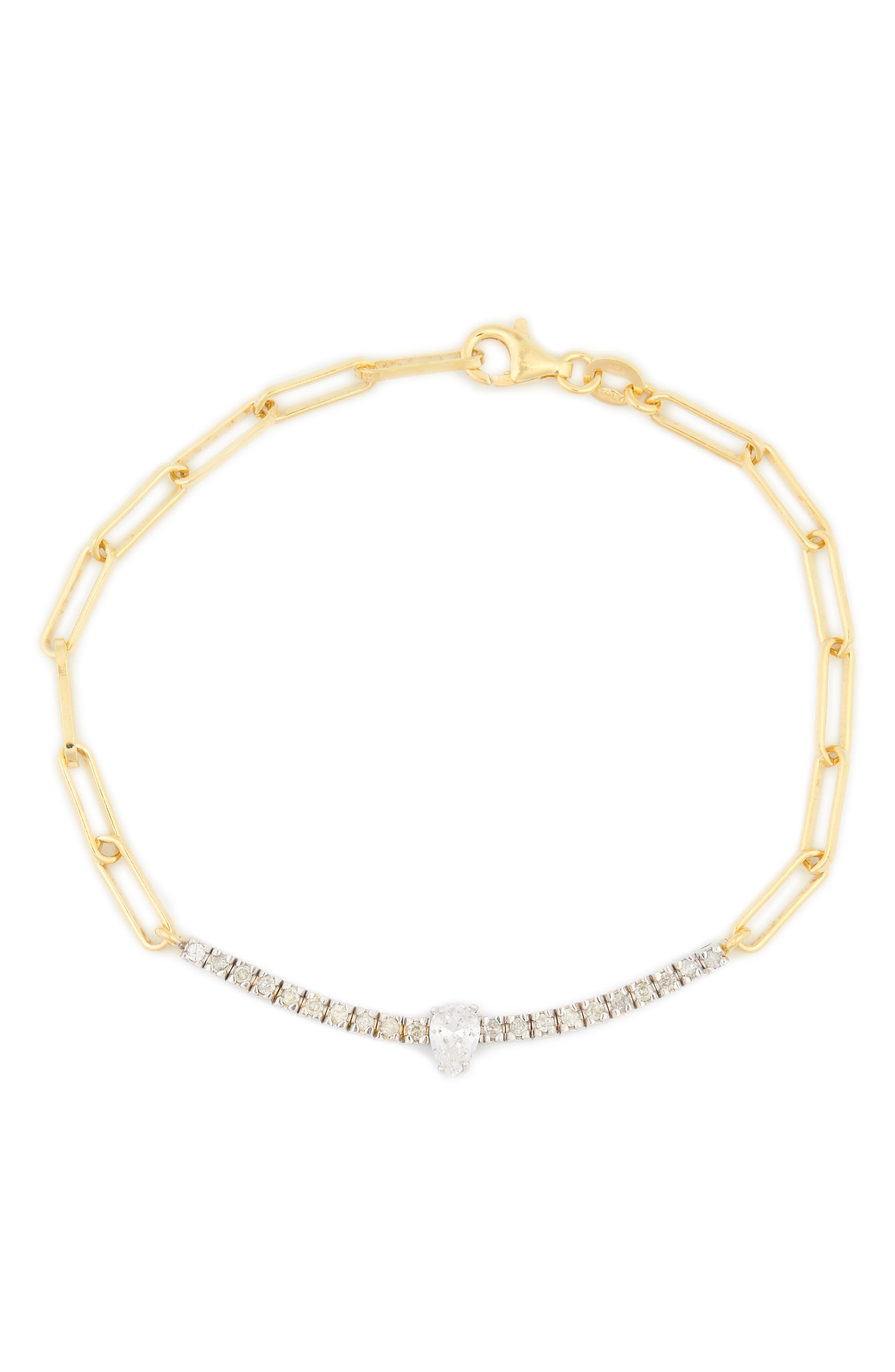 MESHMERISE Diamond Paperclip Chain Bracelet - 0.30 ctw