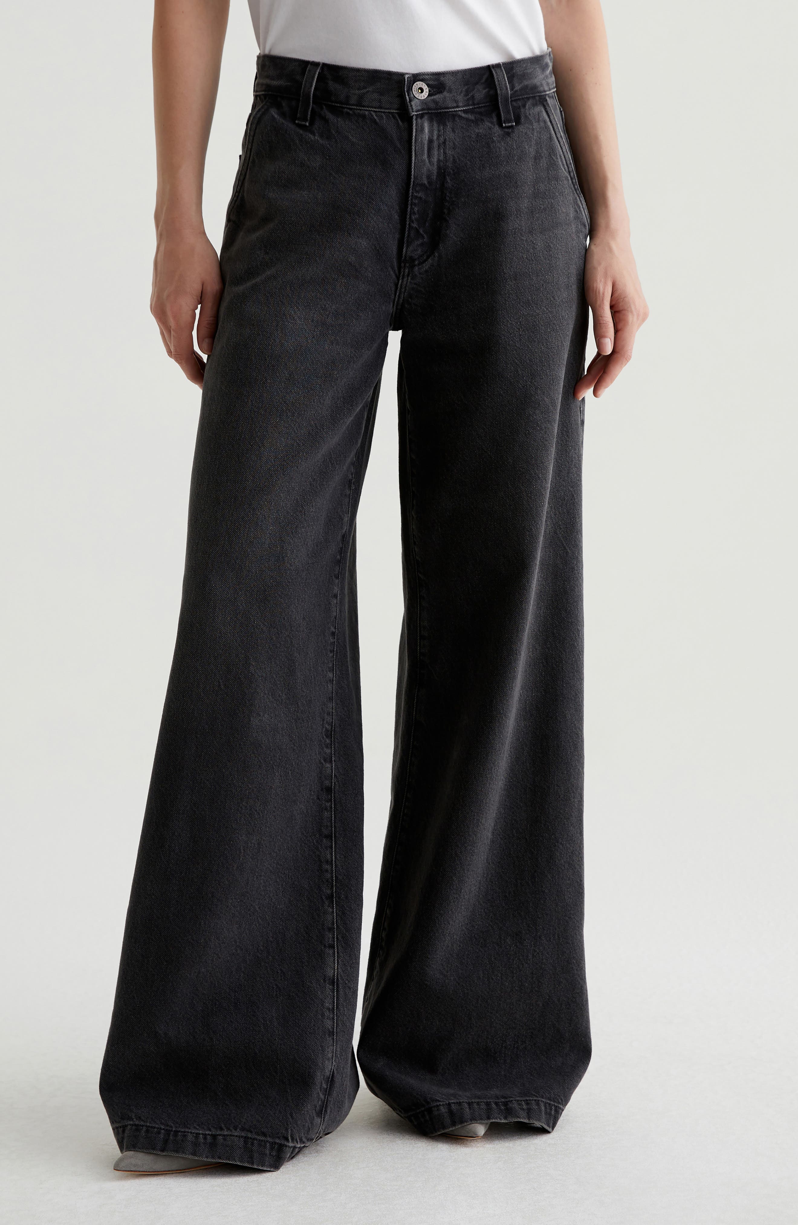 AG Stella Low Slung Palazzo Jeans in Overnight 