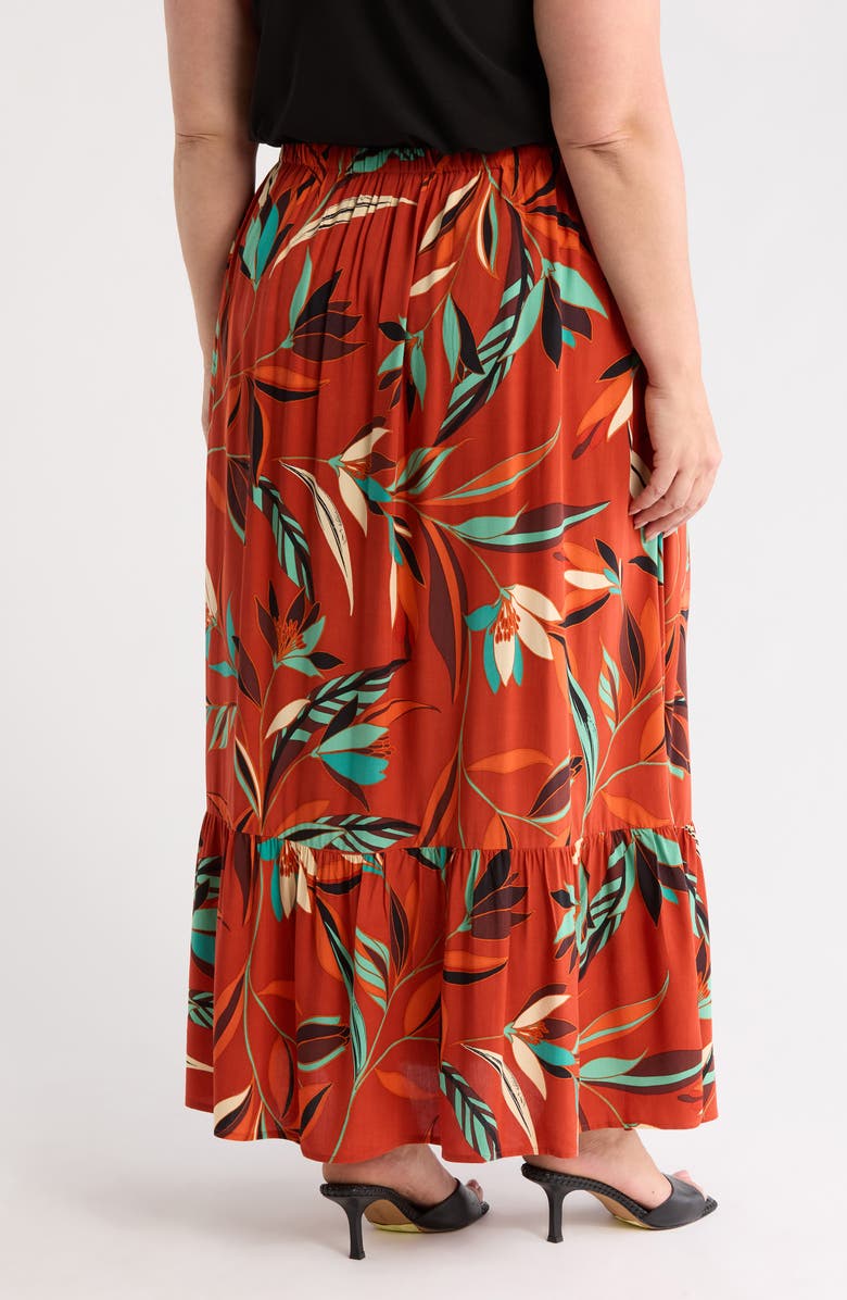 DR2 by Daniel Rainn Button Front Maxi Skirt, Alternate, color, Red