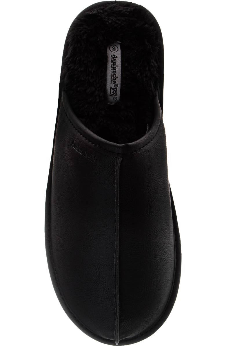 AVALANCHE Faux Shearling Lined Slipper, Alternate, color, Black