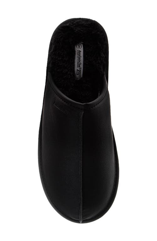 Avalanche Faux Shearling Lined Slipper In Black