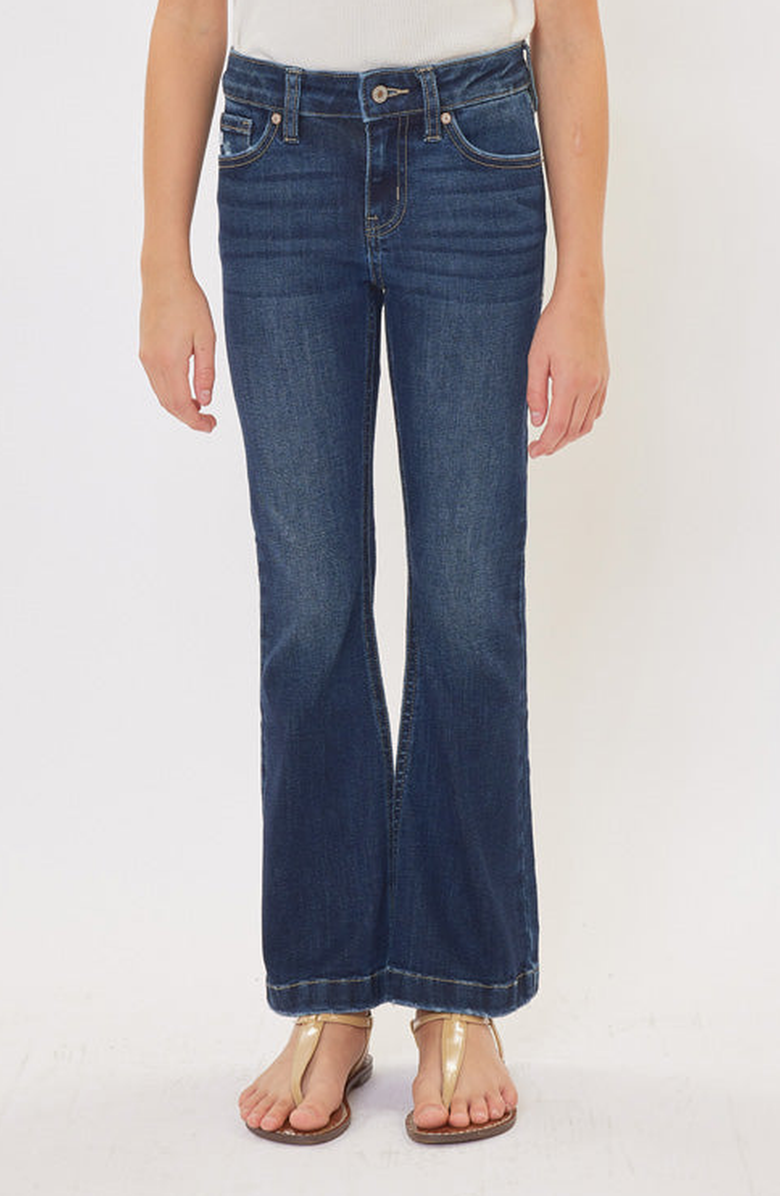 KanCan Aster Mid Rise Kids Flare Jeans, Main, color,