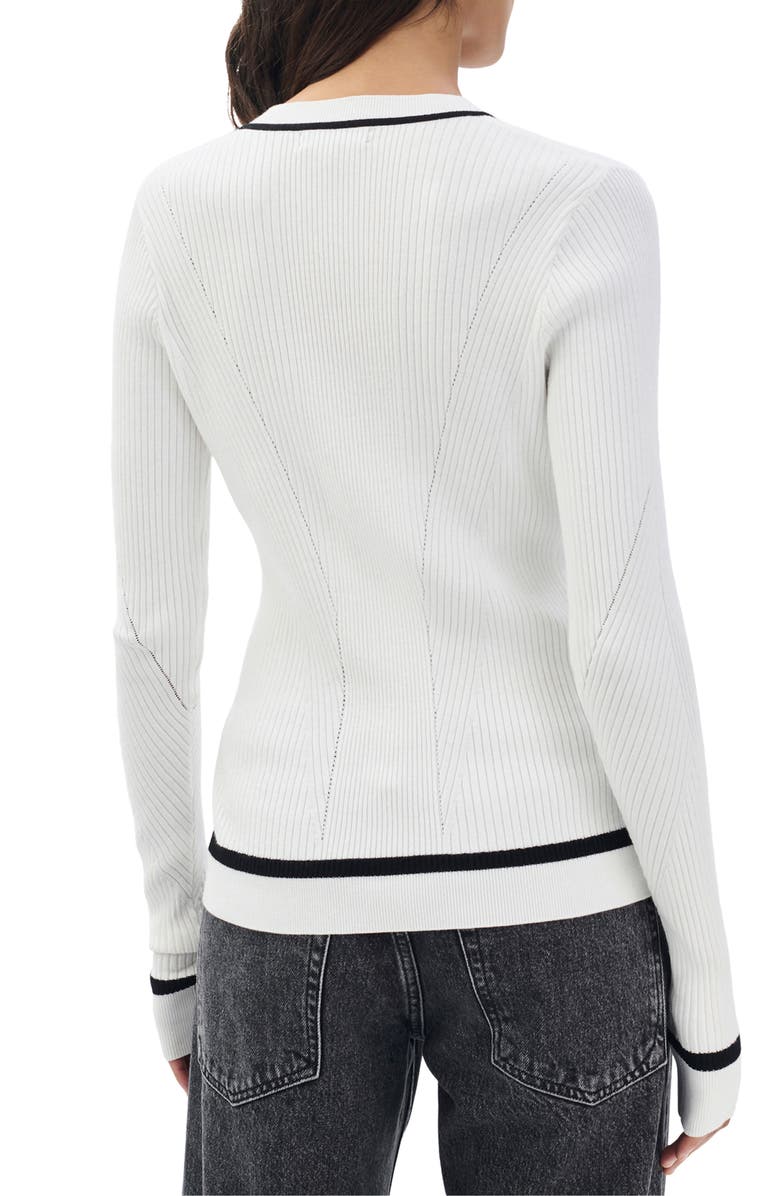 rag & bone Kassy Rib Henley, Alternate, color, Ivory