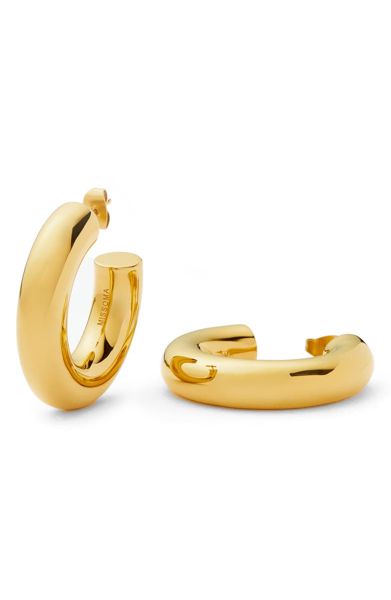 Missoma Small Chubby Hoop Earrings, Alternate, color, Gold