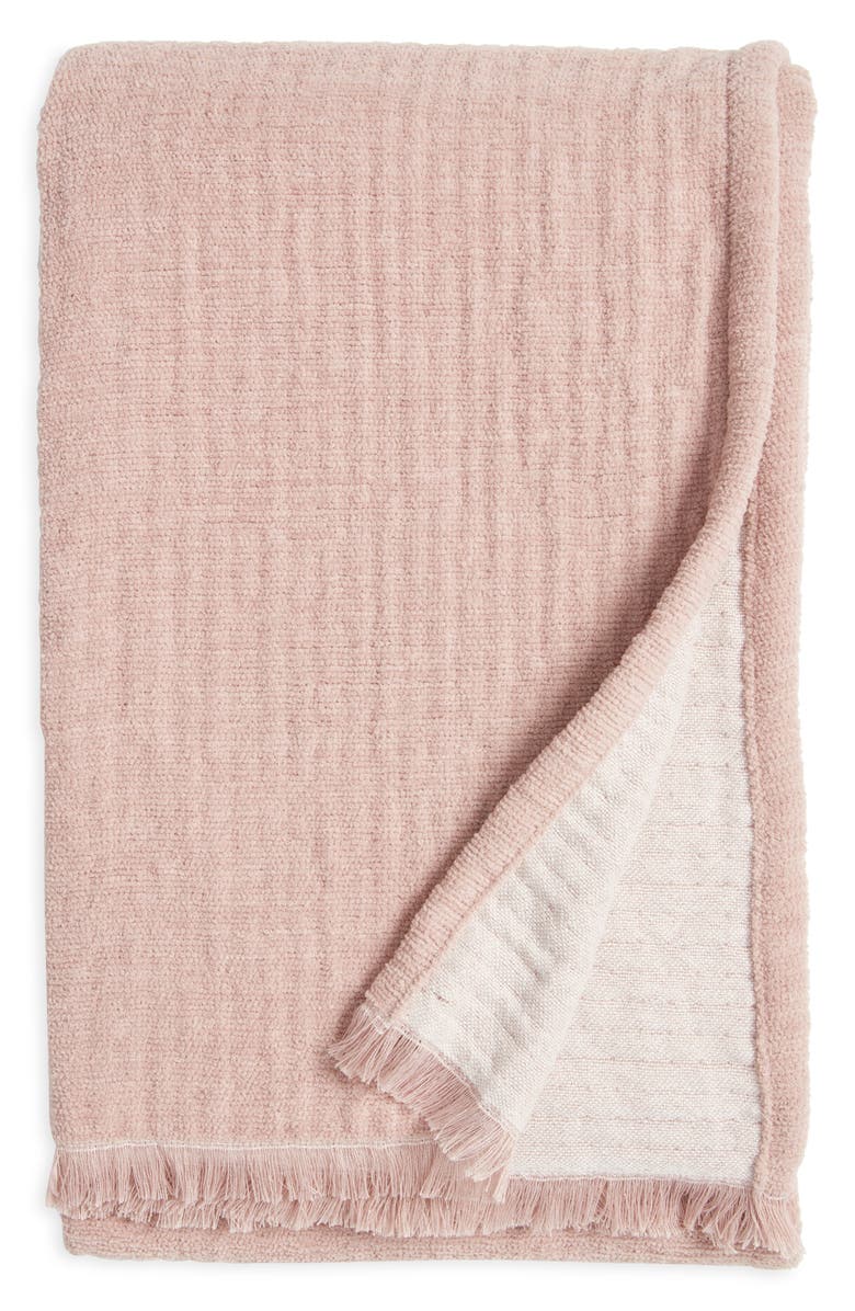 Nordstrom Chenille Throw, Main, color, Pink Fawn Multi