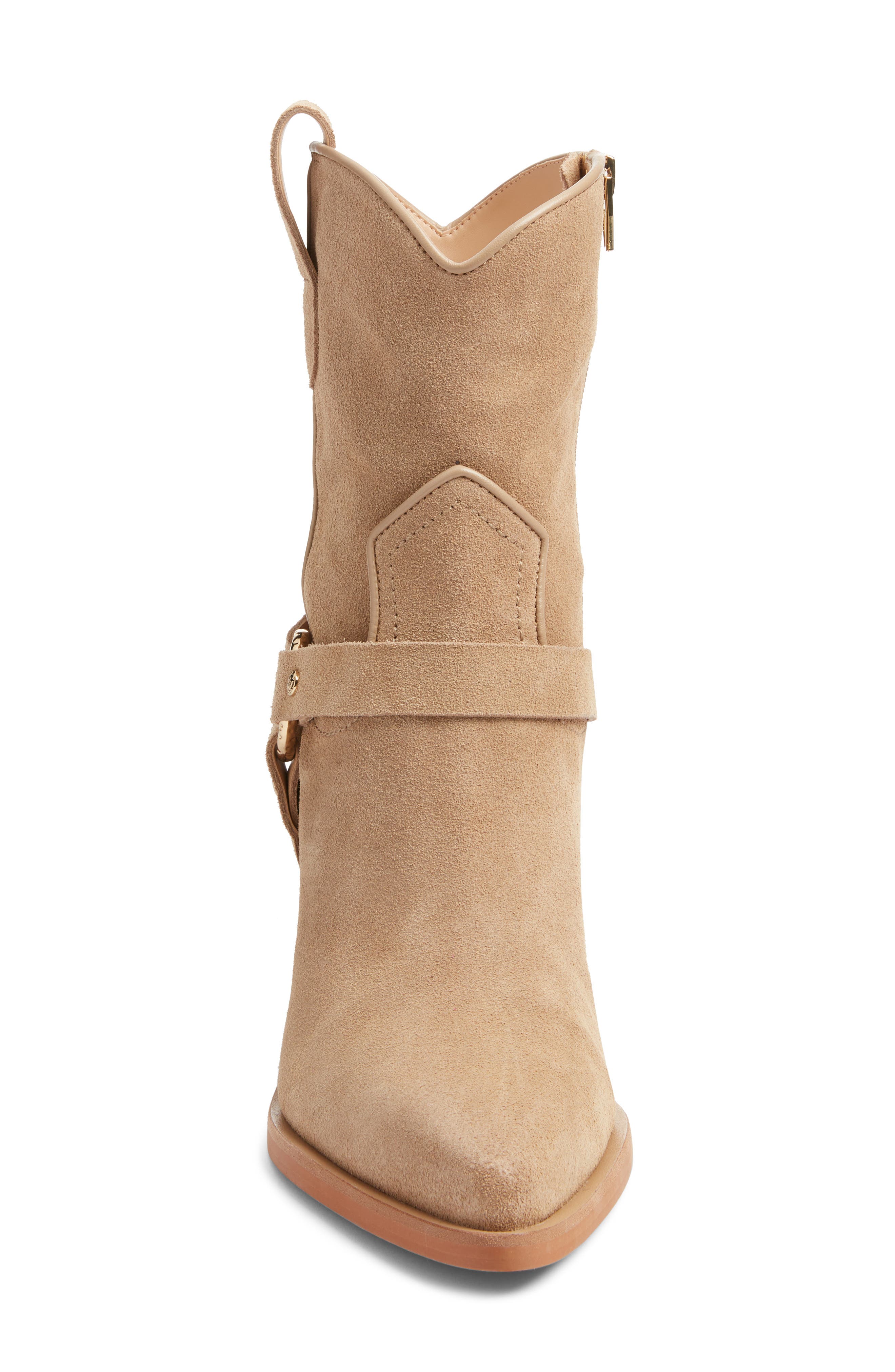 Dolce Vita Kenzen Western Harness Boot, Alternate, color, Dark Taupe Suede