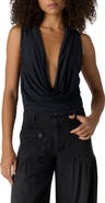 Free People We're Going Out Plunge Neck Bodysuit