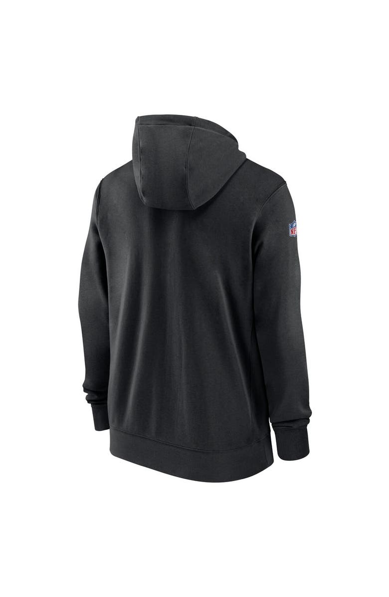 Nike Men's Nike Black Baltimore Ravens Sideline Club Performance Full-Zip Hoodie, Alternate, color, 