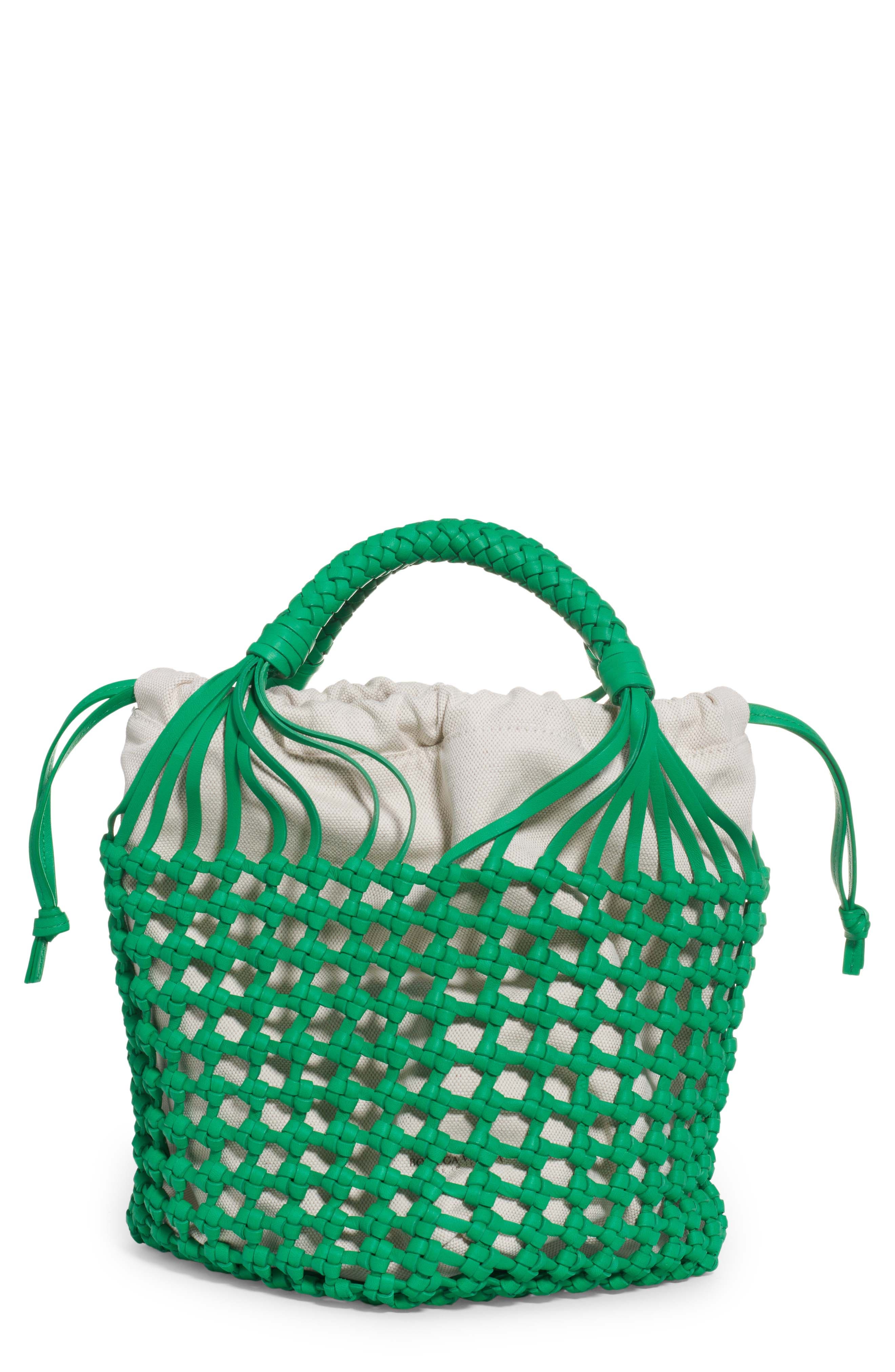 Bottega Veneta Intrecciato Macramé Leather Top Handle Bag, Main, color, 