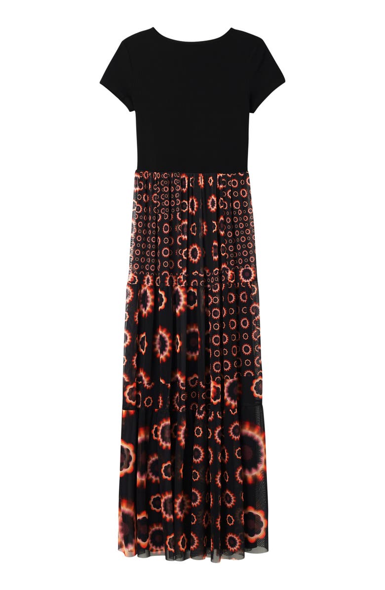 Desigual Geometric Print Combination Midi Dress, Alternate, color,