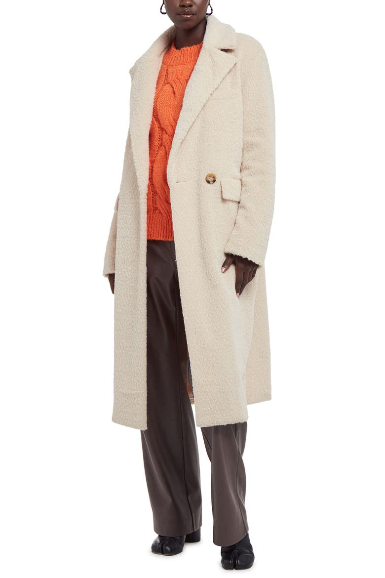 Romi Longline Faux Fur Coat, Main, color, LATTE