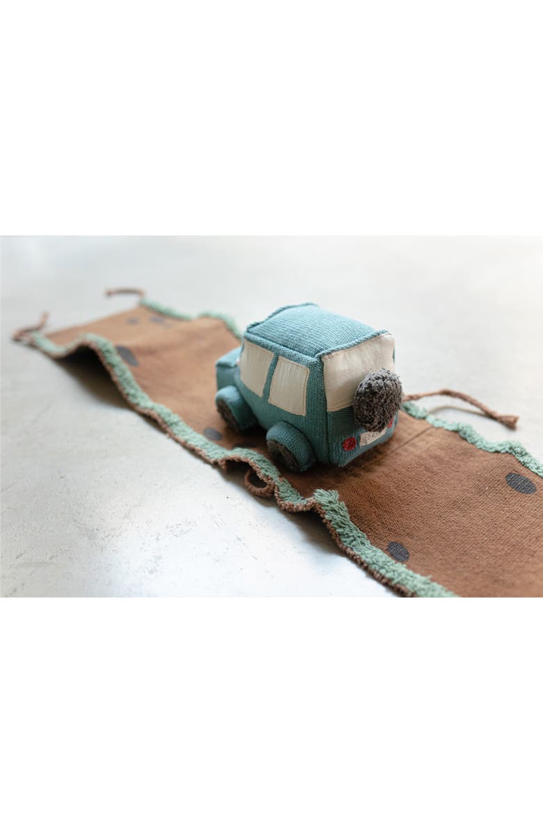 Lorena Canals Safari Car Ride N' Roll Bag, Alternate, color, Petrol Blue Toffee Natural Red