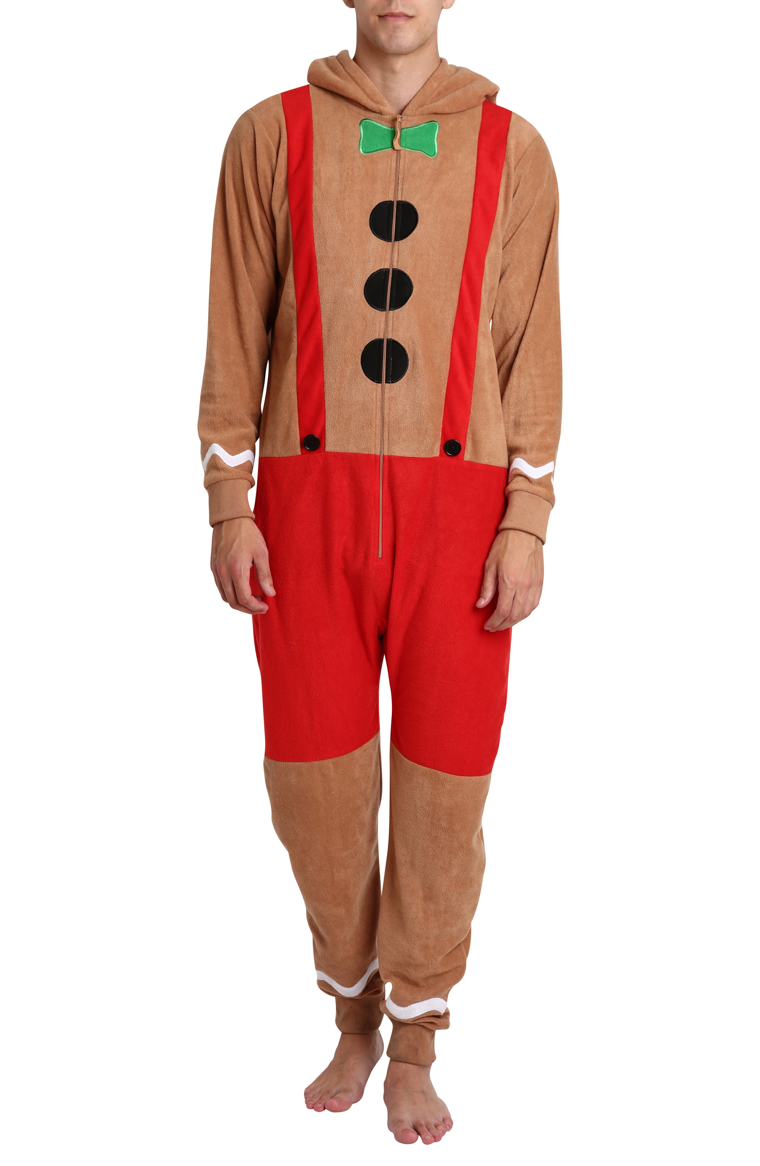 SLEEPHERO Novelty Gingerbread Fleece Bodysuit