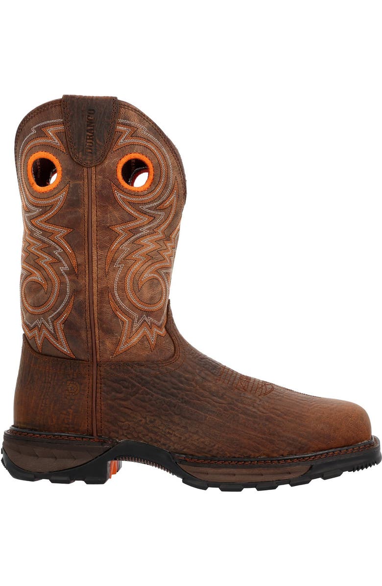 DURANGO Composite Toe Western Work Boot, Main, color, Bay Brown And Steel Cut Oat
