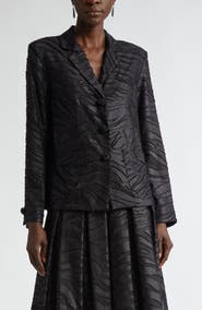 ST. JOHN Zebra Fil Coupé Boxy Jacket