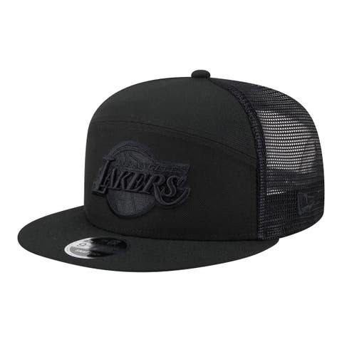 Men's New Era  Black Los Angeles Lakers Block Split Panel 9FIFTY Snapback Hat