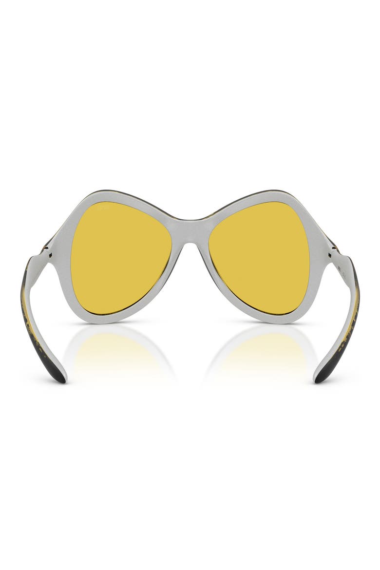 DL3010U 53mm Mirrored Cat Eye Sunglasses, Alternate, color, YELLOW BARRELLING METALLIC