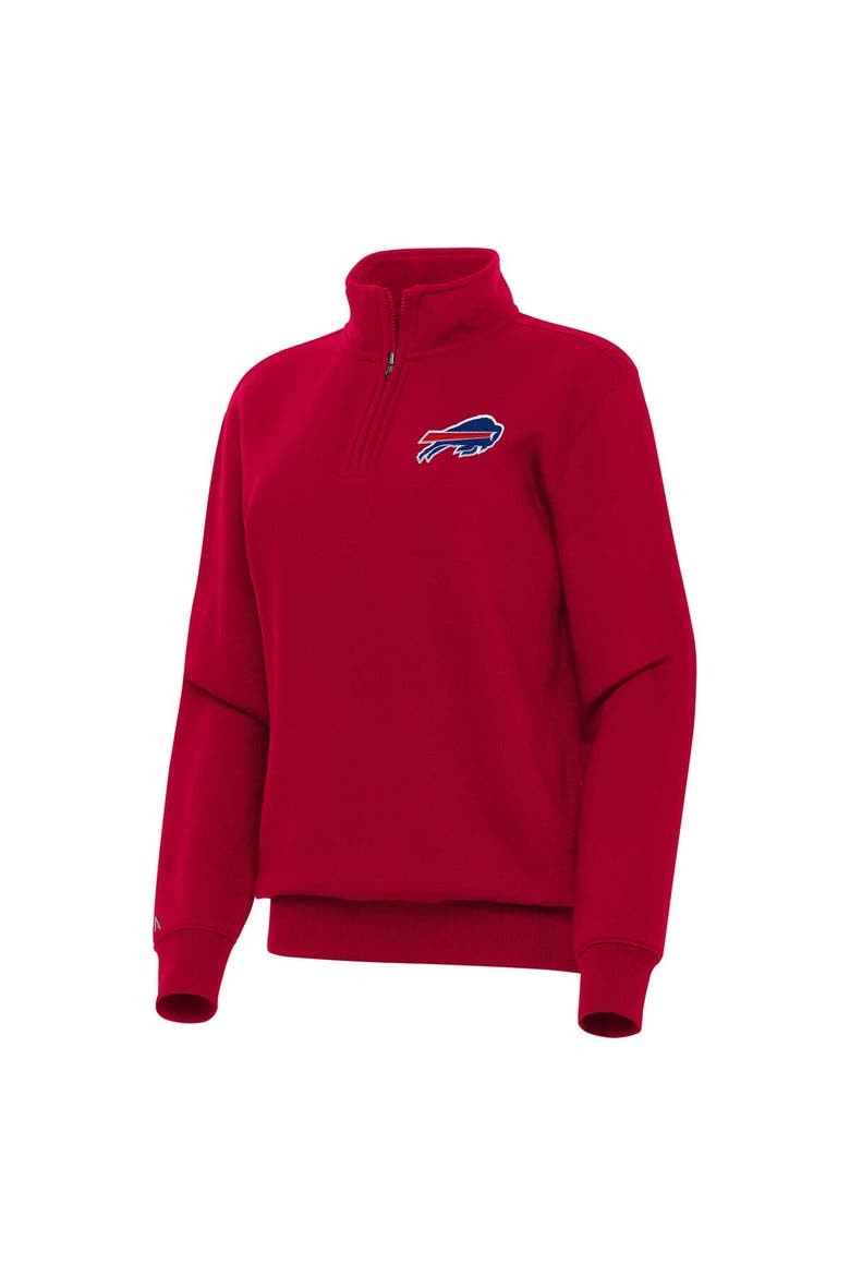 Women's Antigua  Red Buffalo Bills Victory Quarter-Zip Top, Main, color, Red