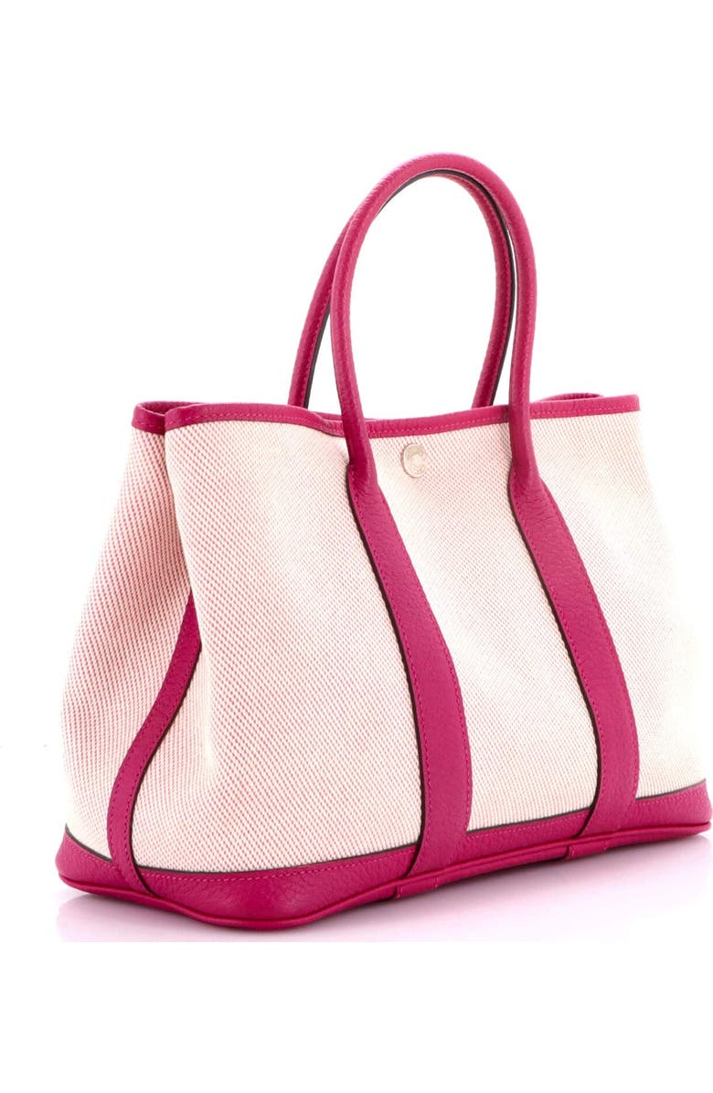 Pre-Owned Hermes Garden Party Tote Toile and Leather 30, Alternate, color, Rose Pourpre