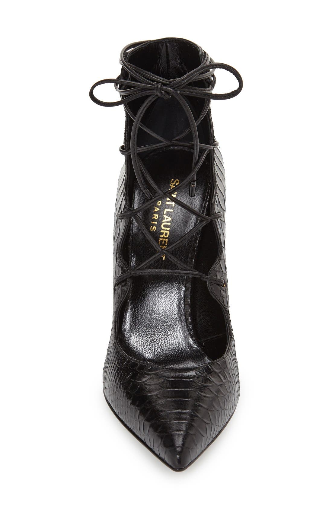 Saint Laurent 'Paris' Pointy Toe Pump, Alternate, color, 