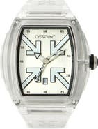 Off-White Beat Tonneau Synthetic Watch, 45mm x 51.5mm