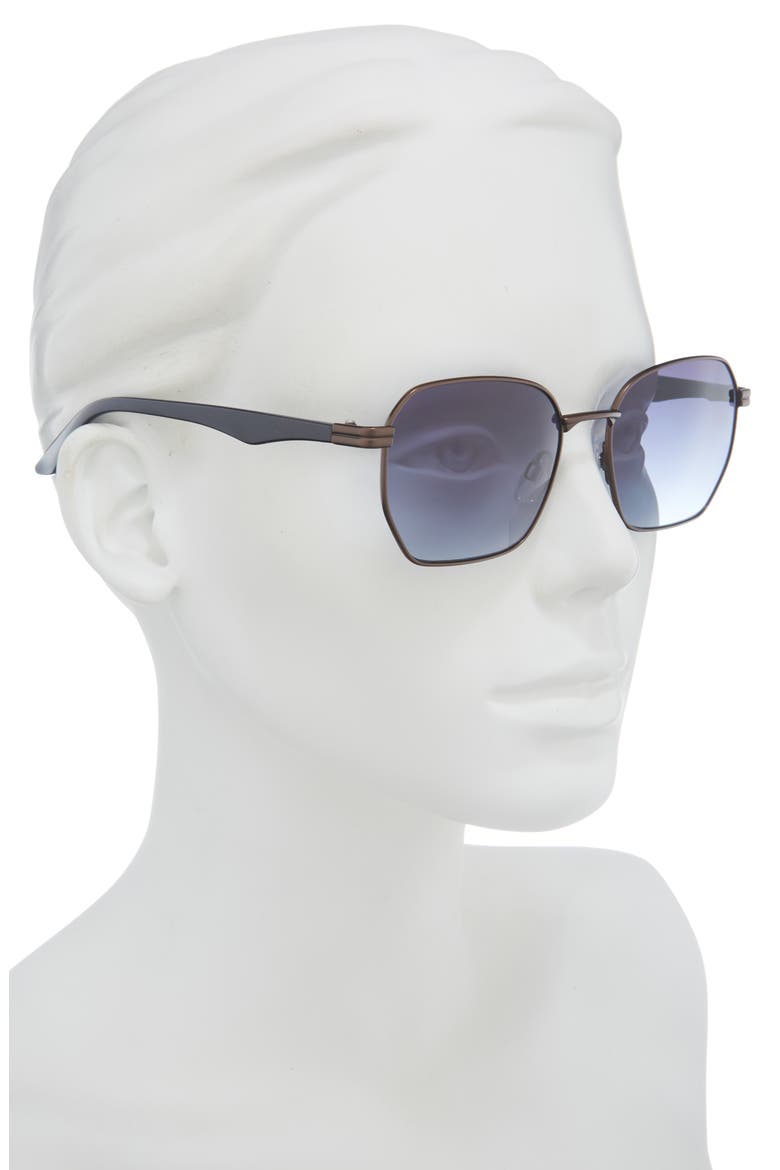 Gradient Oval Sunglasses, Alternate, color, BRONZE