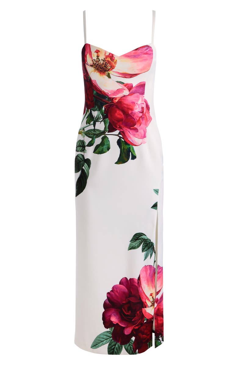 Alice + Olivia Nina Placed Floral Dress, Alternate, color, Empress Bloom Off White