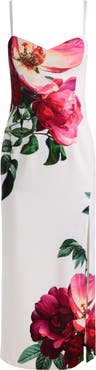 Alice + Olivia Nina Placed Floral Dress