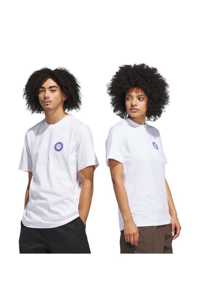 adidas Star Wheel Graphic T-Shirt, Alternate, color, White