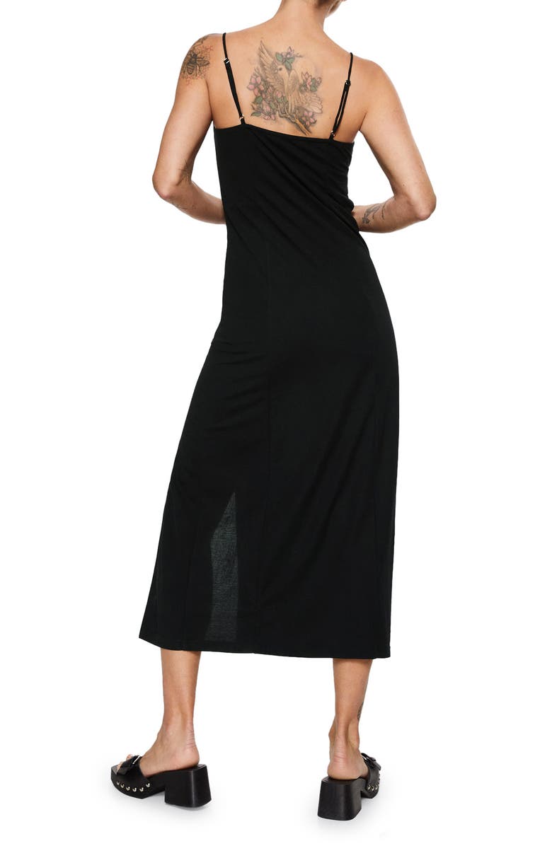 MANGO Tie Front Sleeveless Midi Dress, Alternate, color, 
