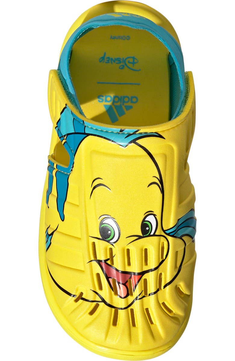 adidas x Disney<sup>®</sup> Kids' The Little Mermaid Flounder Water Sandal, Alternate, color,