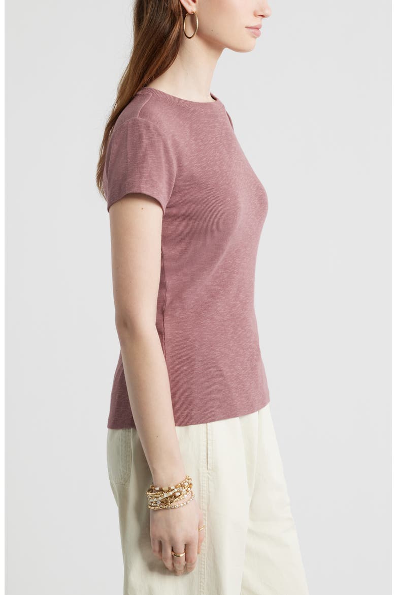 Tuckable Rib Baby Tee, Alternate, color, BROWN ROSE