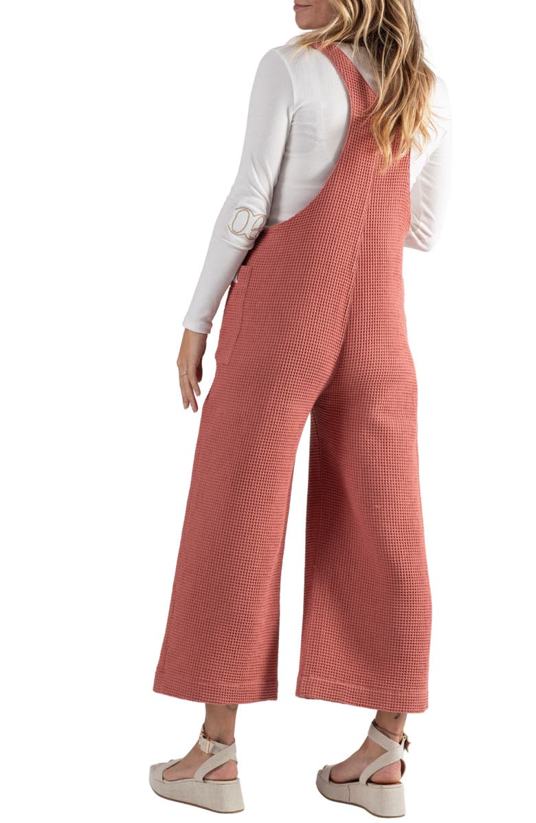 Cache Coeur Maya Organic Cotton Gauze Maternity/Nursing Jumpsuit, Alternate, color, Terracotta