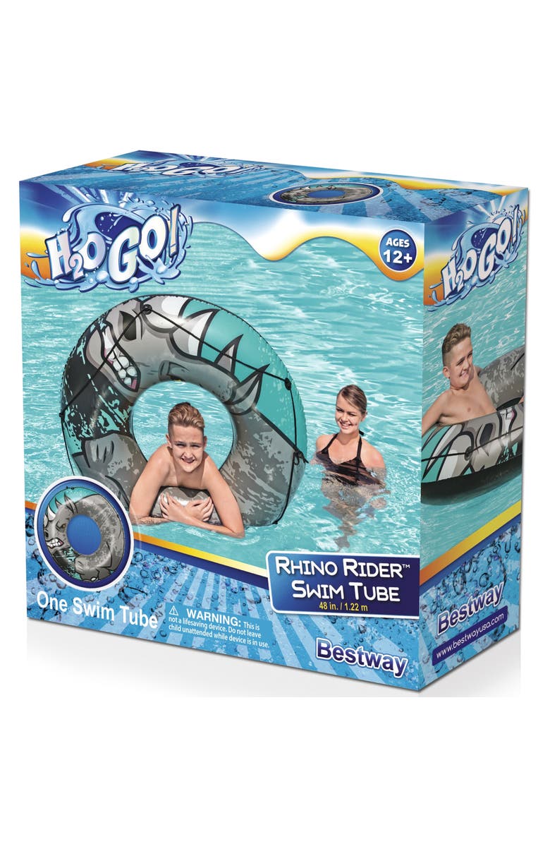 H2OGO! Rhino Rider Swim Tube 48" Ages 12+, Alternate, color, Gray