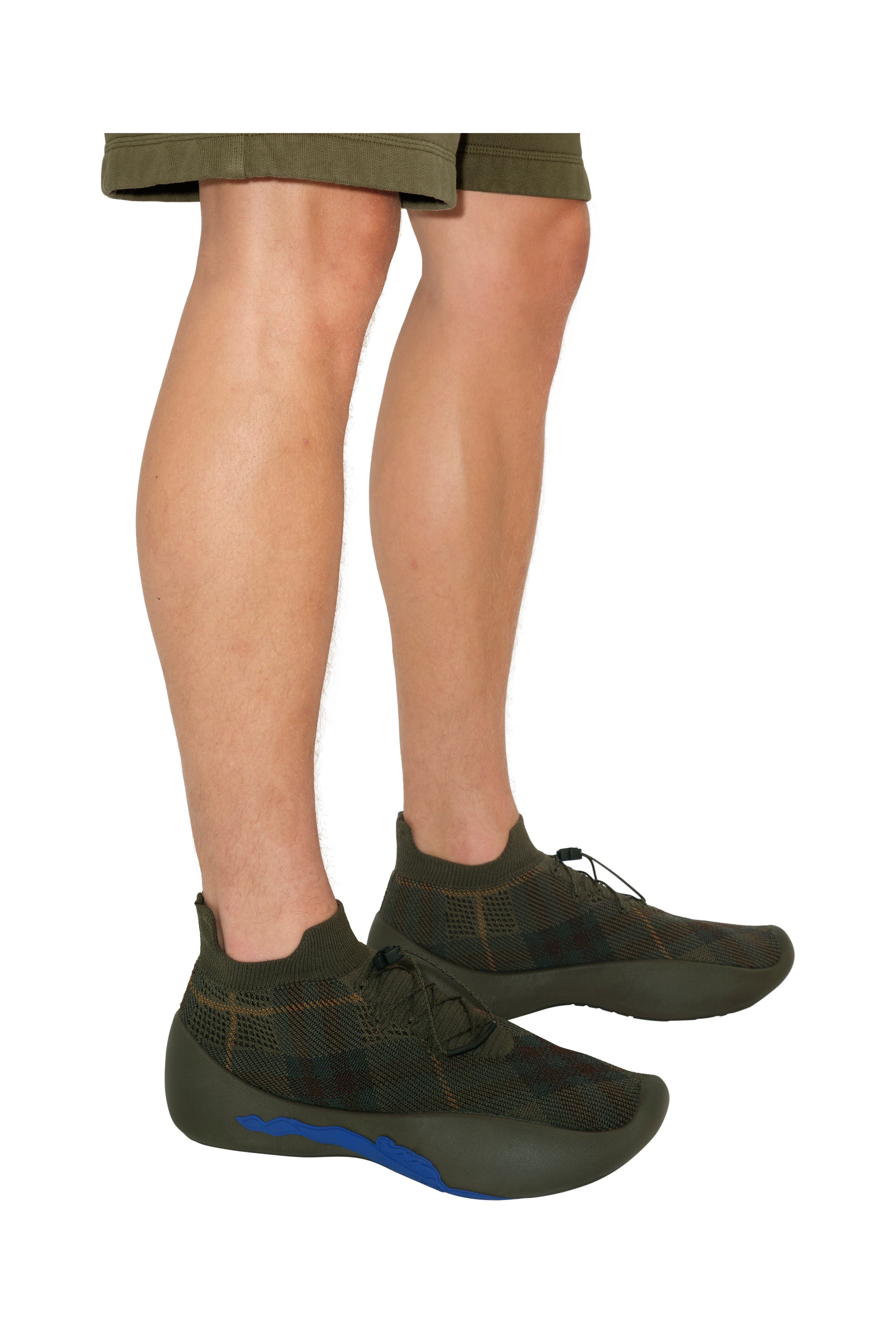 Burberry Check Knit Neptune Sneakers, Alternate, color, 