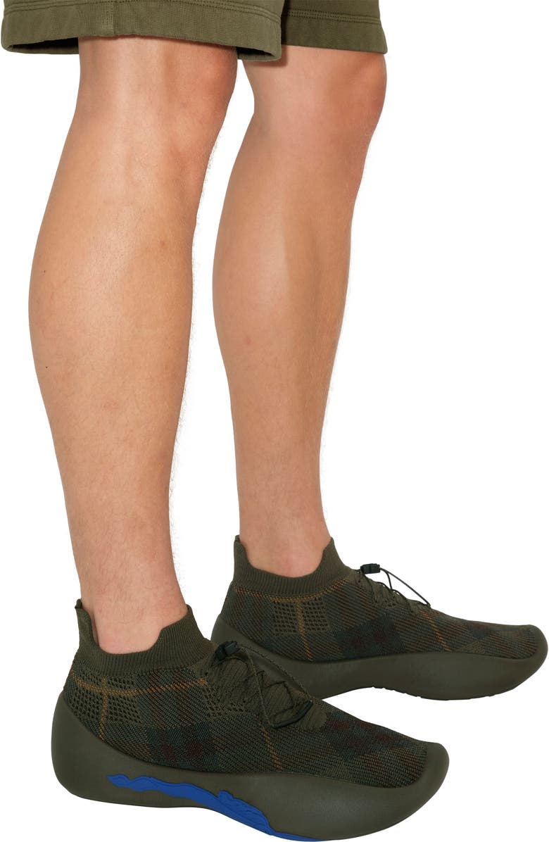 Burberry Check Knit Neptune Sneakers, Alternate, color,