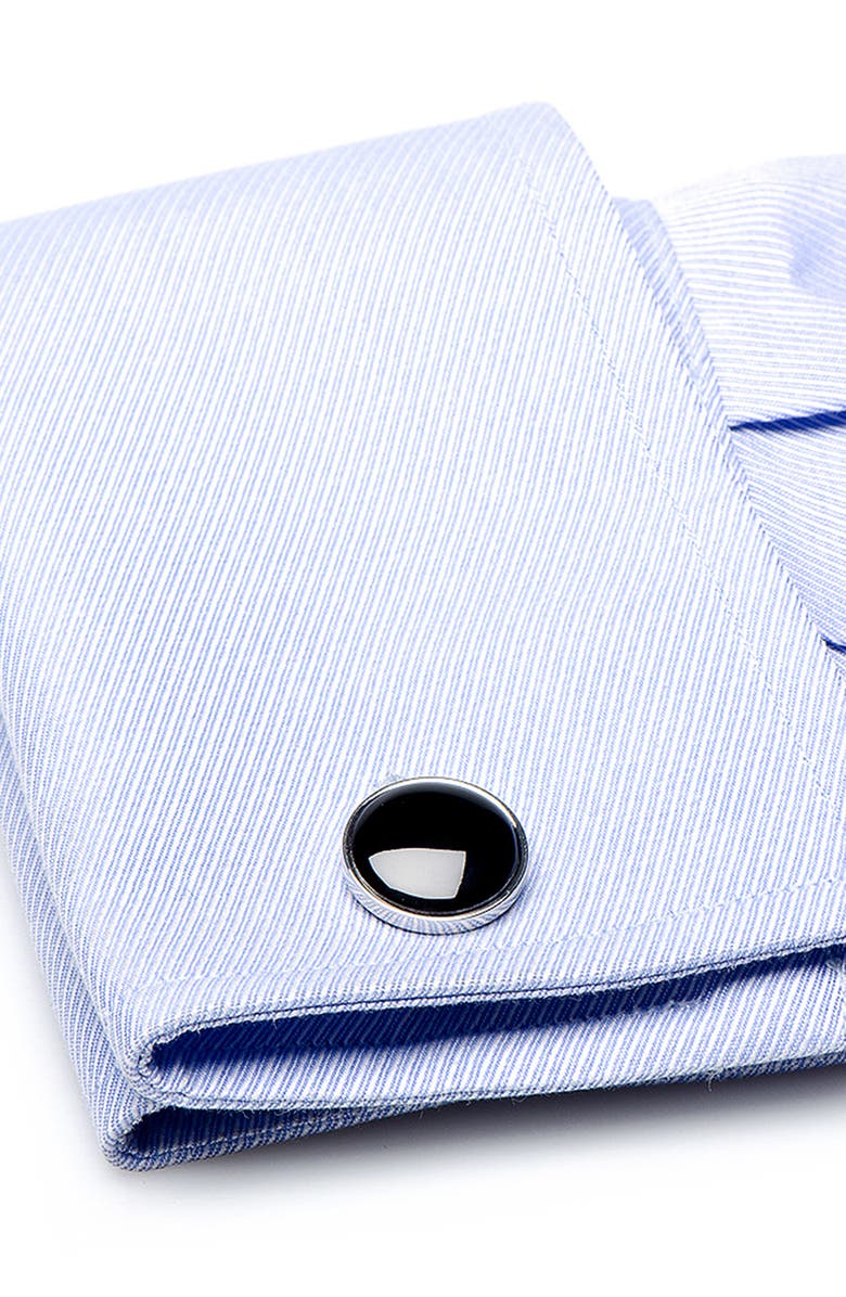 Cufflinks, Inc. Round Onyx Cuff Links, Alternate, color, 