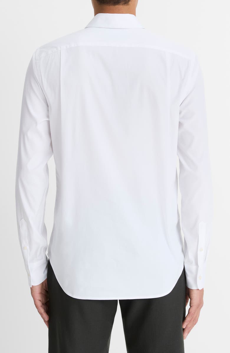 Vince Stretch Cotton Blend Button-Up Shirt, Alternate, color, White