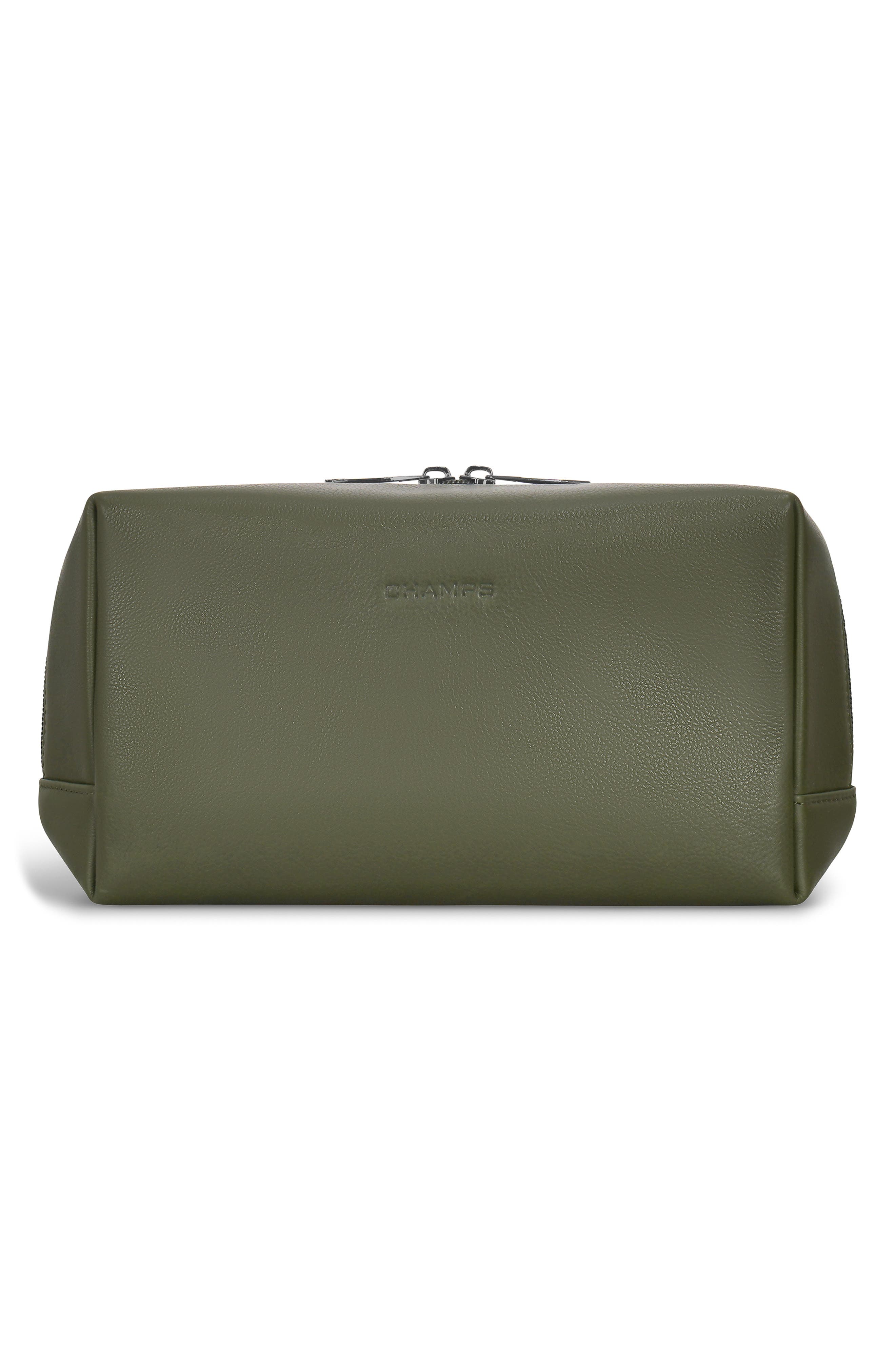 CHAMPS Onyx Leather Dopp Kit