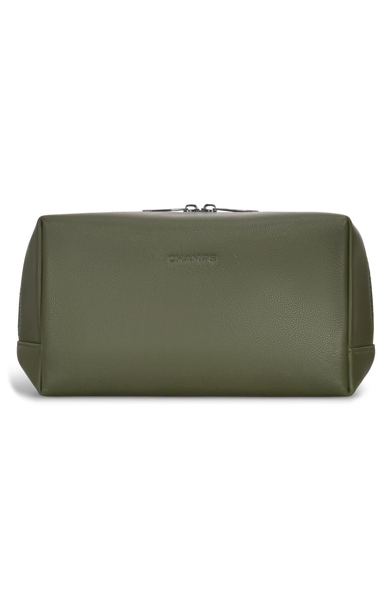 CHAMPS Onyx Leather Dopp Kit, Main, color, Khaki