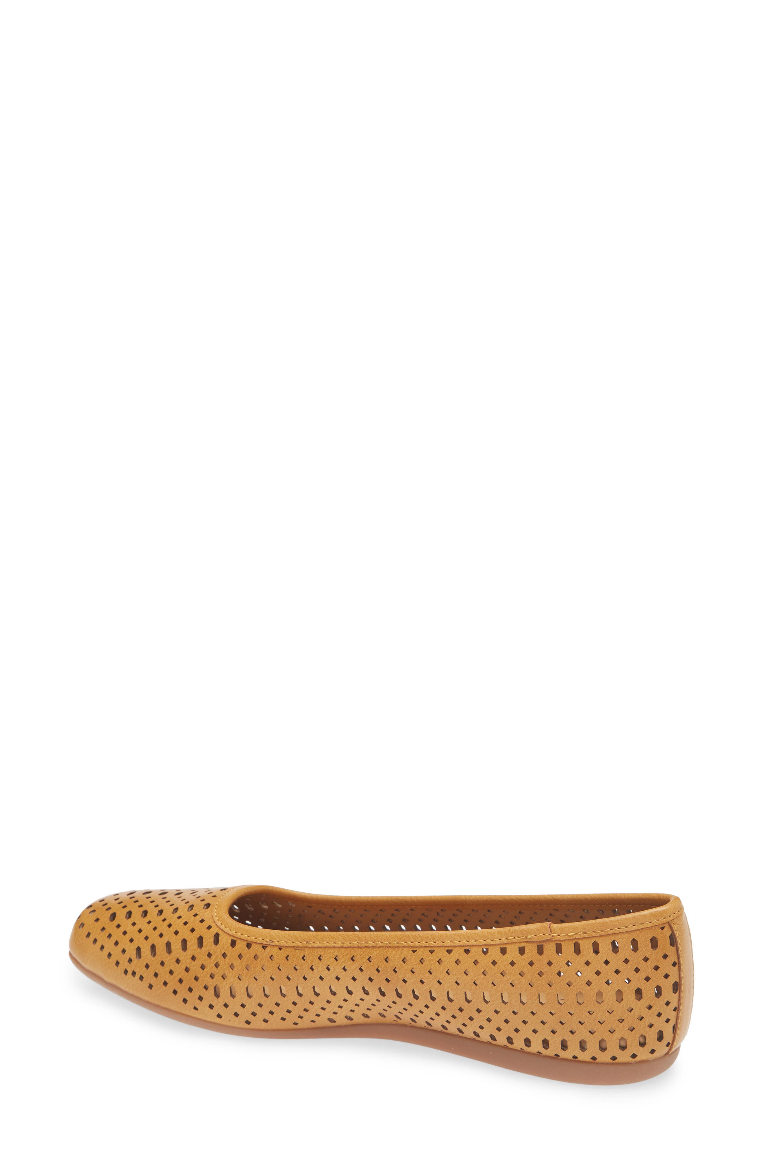 Pamala Perforated Ballet Flat, Alternate, color, YELLOW