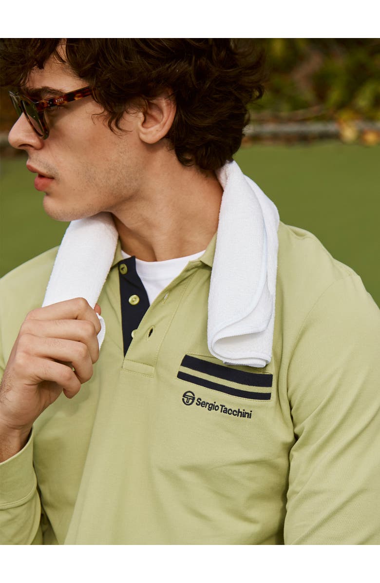Sergio Tacchini Dario Long Sleeve Polo, Alternate, color, Reseda