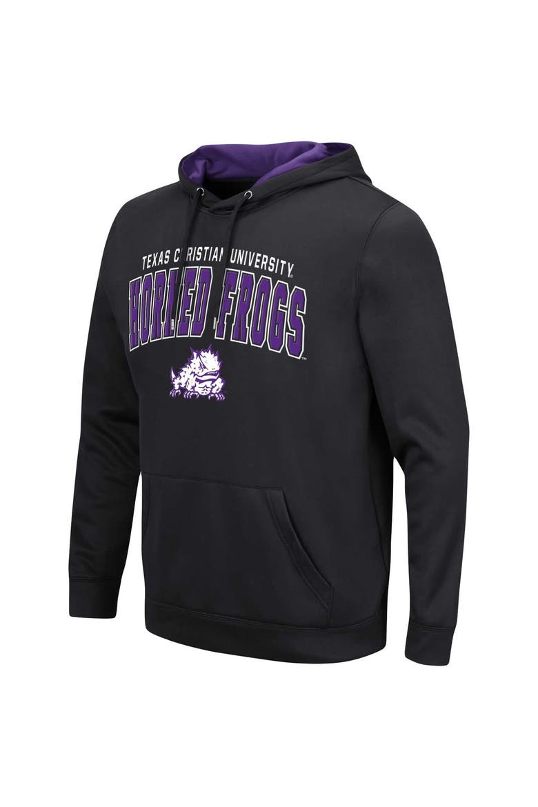 Men's Colosseum Black TCU Horned Frogs Resistance Pullover Hoodie, Alternate, color, Black