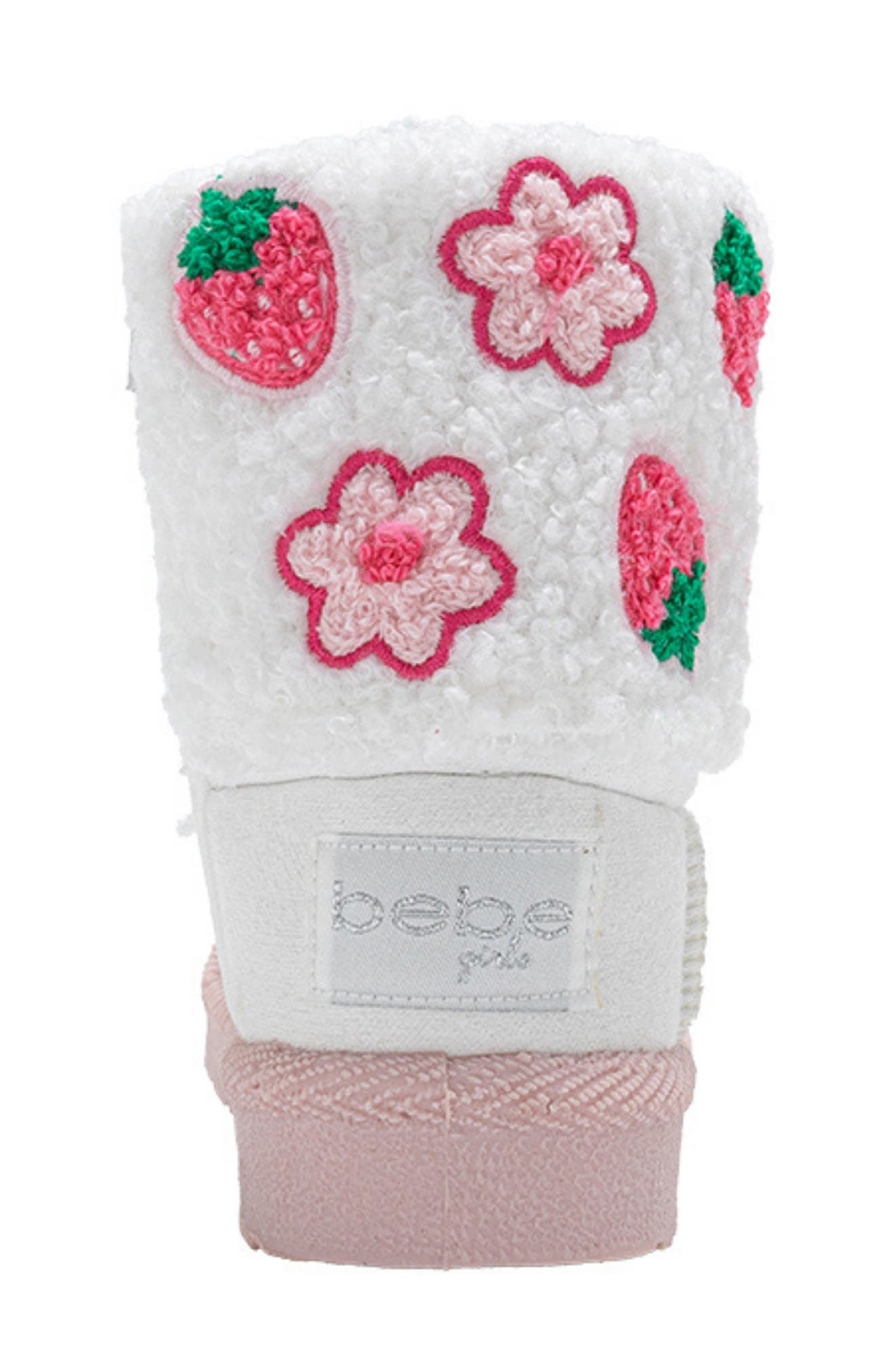 bebe Kids' Faux Shearling Winter Boot, Alternate, color, Ivory